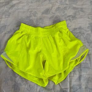 Lululemon Yellow Hotty Hot Shorts